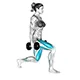 Lunge or split squat with dumbbells