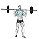 Overhead press or military press with barbell