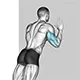 Push up on wall (narrow grip)