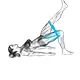Glute bridge with one leg and band