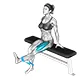 Leg extension with band (seated)