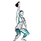 One arm jerk with kettlebell