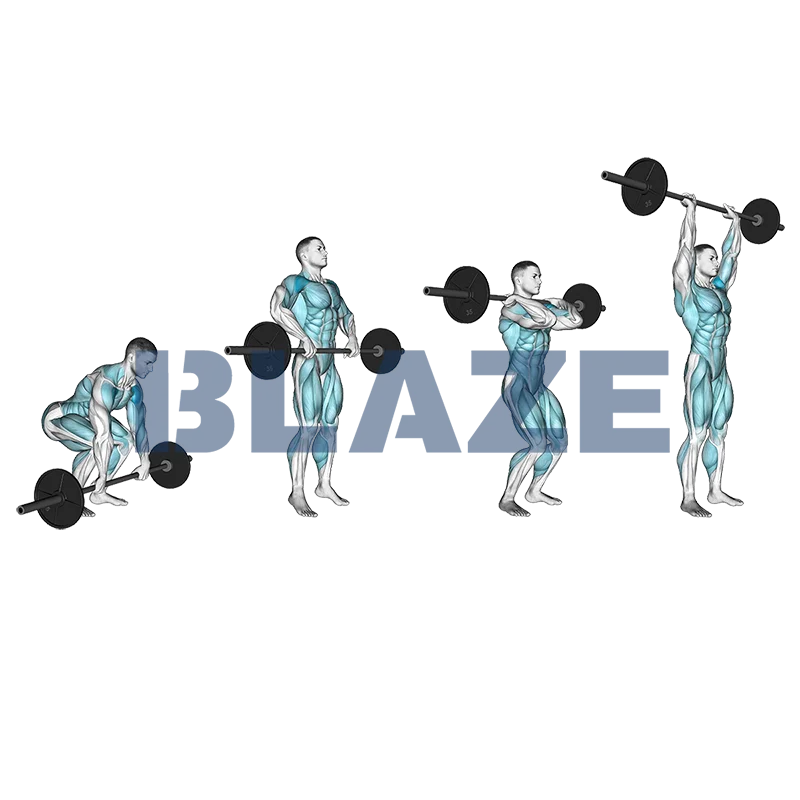 Clean and jerk with barbell