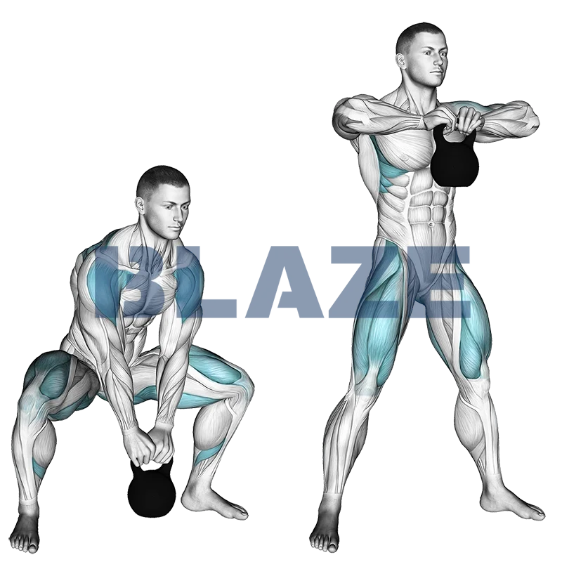 Deadlift high pull with kettlebell