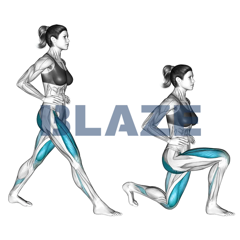 Lunge or split squat without weight