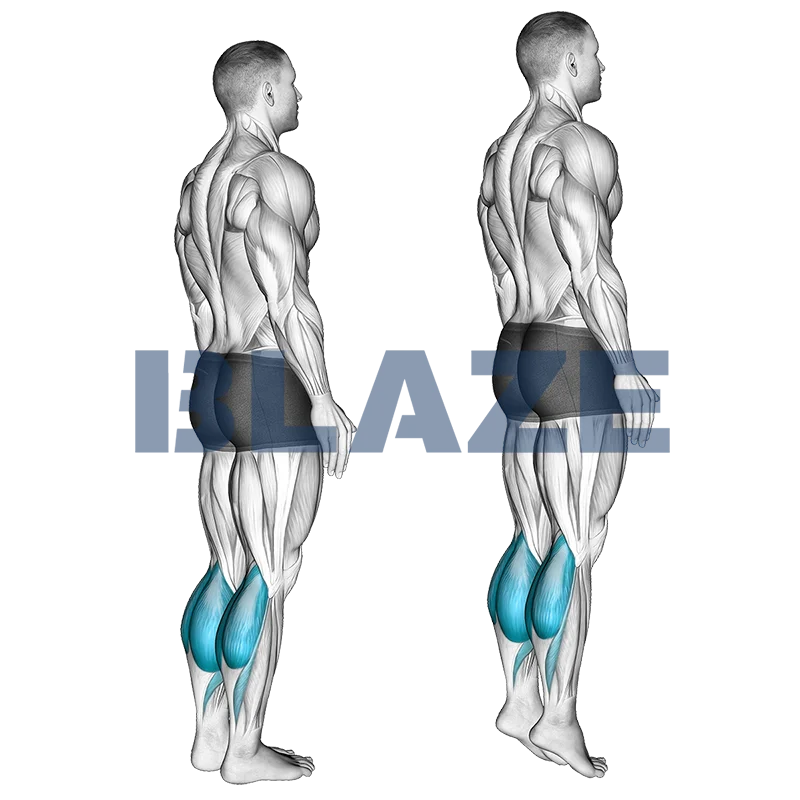 Standing calf raise without weights