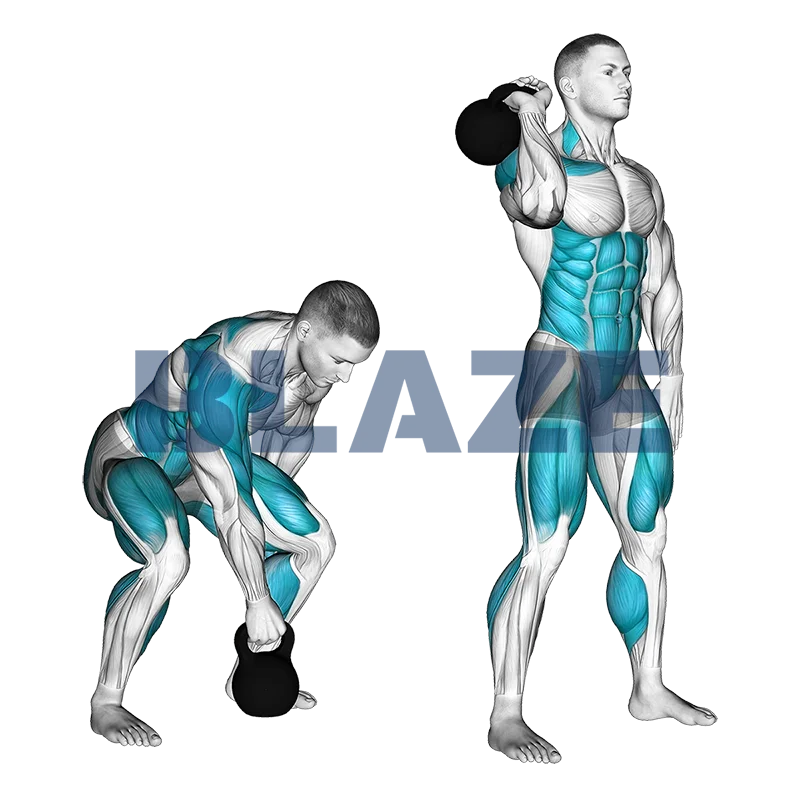 One arm clean with kettlebell