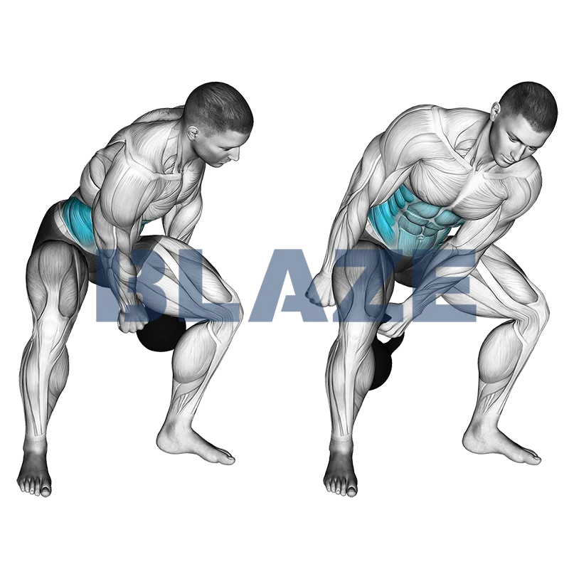 Figure 8 with kettlebell